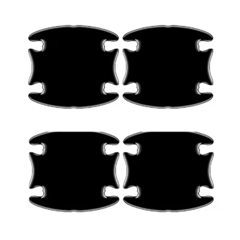 Czarne ochronne grube naklejki pod klamki 8 naklejek